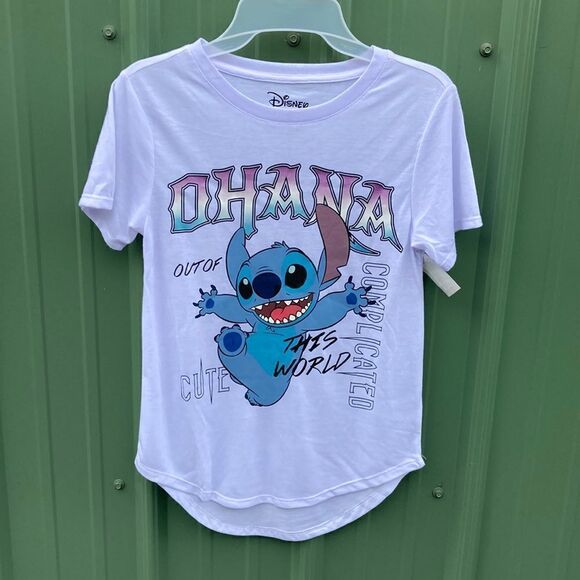 Women’s Disney Graphic Stitch Ohana Lightweight Short Sleeve T-Shirt Size S - Picture 1 of 7
